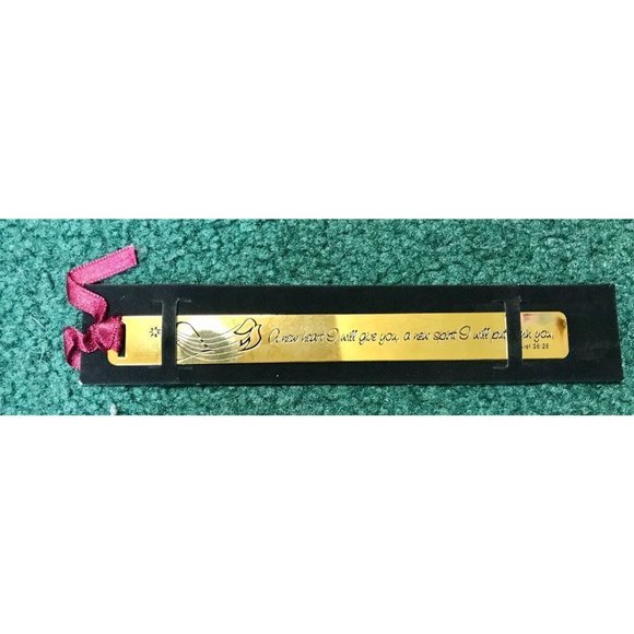 24 K gold-plated Bookmark Dove A New Heart..spirit Ezekiel 36:26 special gift - Picture 1 of 4